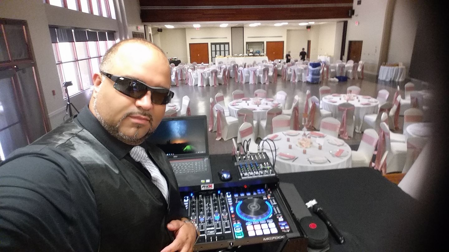 DJ Leo behind the decks